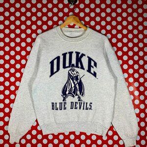 Vintage 90s Duke University Crewneck Sweater, Duke Blue Devils Basketball Shirt